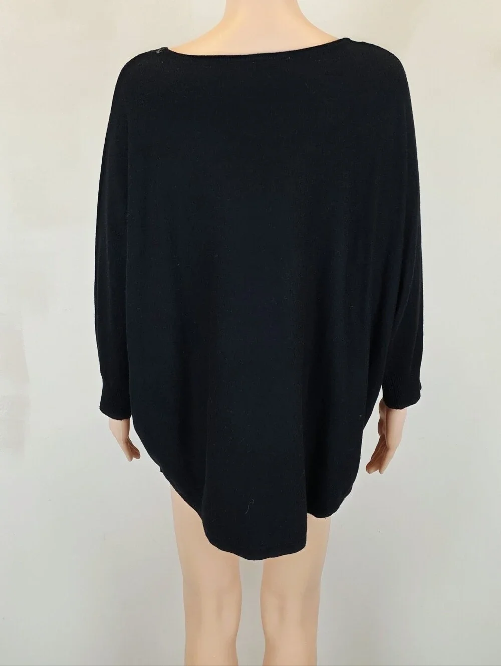 Vila Milano Black 3D Floral Applique Tunic Top